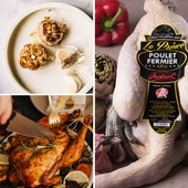 🐓 Recette gourmande : Poulet canaille Miéral aux gousses d'ail confites 🇫🇷
Savourez ce délicieux Poulet fermier Prince de Dombes Miéral accompagné d'ail confit et d'une mousseline d'épinards.

🥘 Ingrédients (4-5 pers.)
• 1 beau poulet de Bresse Miéral ou Prince de Dombes
• 100g de beurre
• 4 c. à soupe d'huile d'olive
• 4 têtes d'ail
• 10 échalotes
• 15cl de vin blanc sec
• Sel, poivre

👨‍🍳 Préparation :
1️⃣ Préparation du poulet : Découpez le poulet en 8 morceaux. 
2️⃣ Cuisson : Dans une cocotte, faites fondre le beurre avec l'huile d'olive. Faites dorer les morceaux de poulet sur toutes les faces à feu moyen. Ajoutez les gousses d'ail non épluchées et les échalotes finement hachées. Laissez cuire 10 minutes supplémentaires en remuant pour colorer légèrement l'ail. Assaisonnez généreusement de sel et de poivre. Versez le vin blanc sec, couvrez et laissez cuire 30 minutes jusqu'à évaporation complète du vin. 
3️⃣ Accompagnement : Préparez une mousseline d'épinards sautés avec de la noix de muscade et de la pulpe d'ail. Pour une texture plus consistante, liez légèrement avec une béchamel. Assaisonnez selon votre goût.

Un plat réconfortant aux saveurs riches, idéal pour un repas convivial ! 🤩

📍 Retrouvez nos produits chez Les Volailles Clugnet (Halles de Lyon) ou Le Coq Hardi by Miéral (Viriat), ou commandez en ligne > lien en bio

#poulet #recettegourmande #miéral #cuisineauthentique #foodlovers